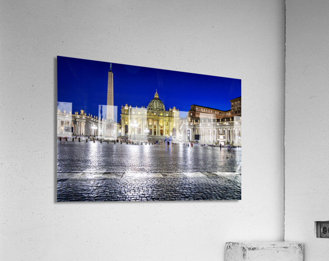 Rome ST Peters Basilica Night Acrylic Print