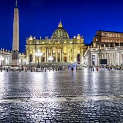 Rome ST Peters Basilica Night