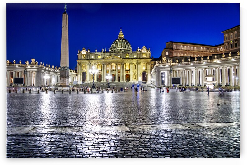 Rome ST Peters Basilica Night by Tono Chavez