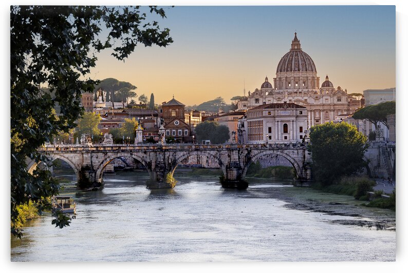 Rome ST Peters Basilica Night Sunset by Tono Chavez