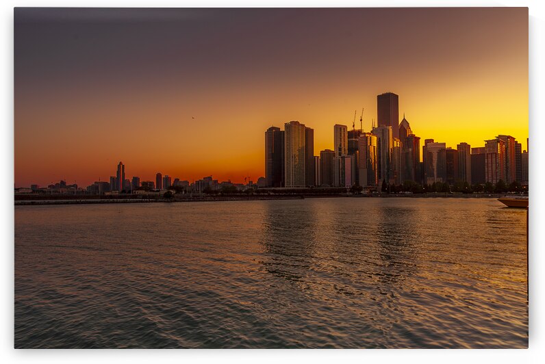 Chicago sunset 2 by Tono Chavez