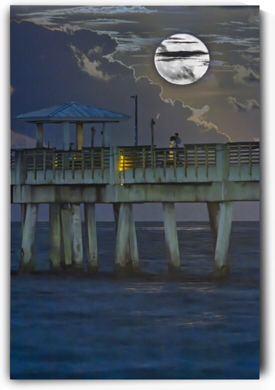 Strawberry moon Dania Beach by Tono Chavez