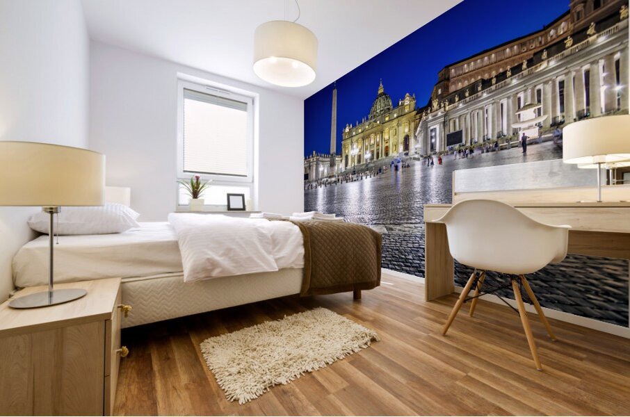 Rome ST Peters Basilica Night Mural print