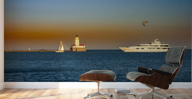 Chicago Sunset Wall Murals