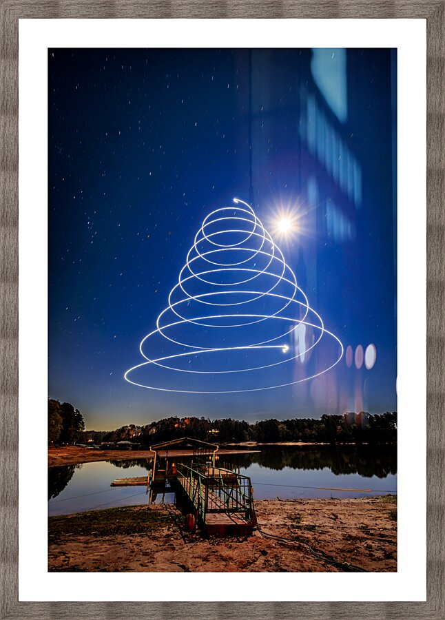 Drone light Picture Frame print
