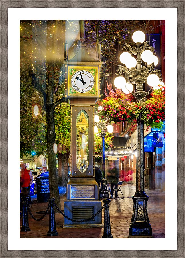 Vancouver Steam Clock Picture Frame print