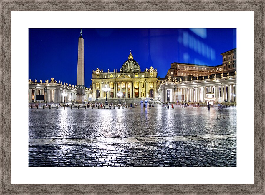 Rome ST Peters Basilica Night Picture Frame print