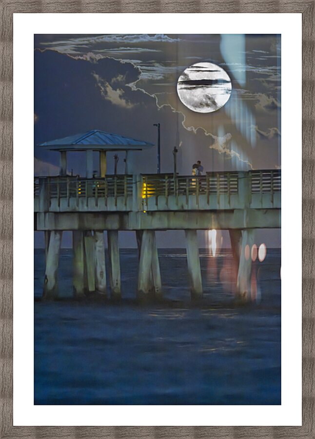Strawberry moon Dania Beach Picture Frame print