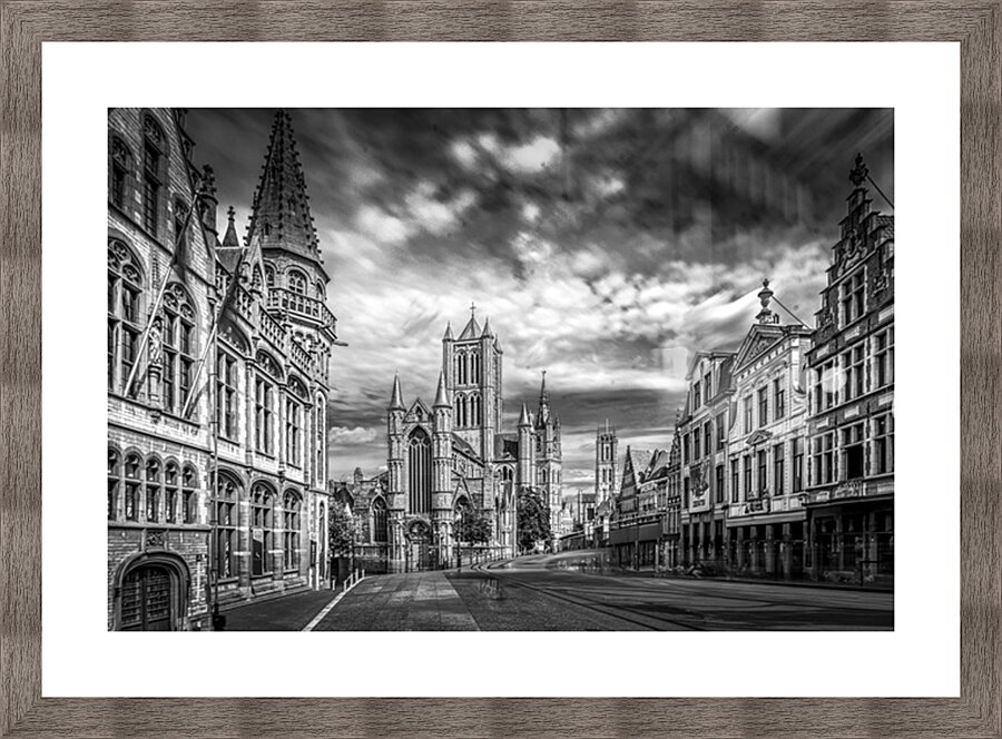 Belgium E2A9062 BW Picture Frame print