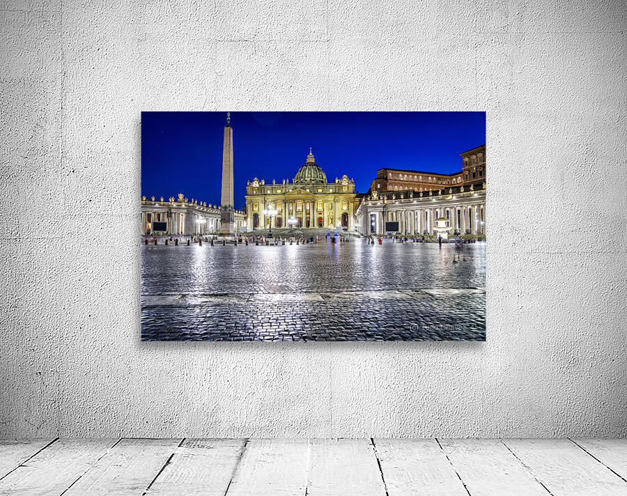 Rome ST Peters Basilica Night Wall Preview