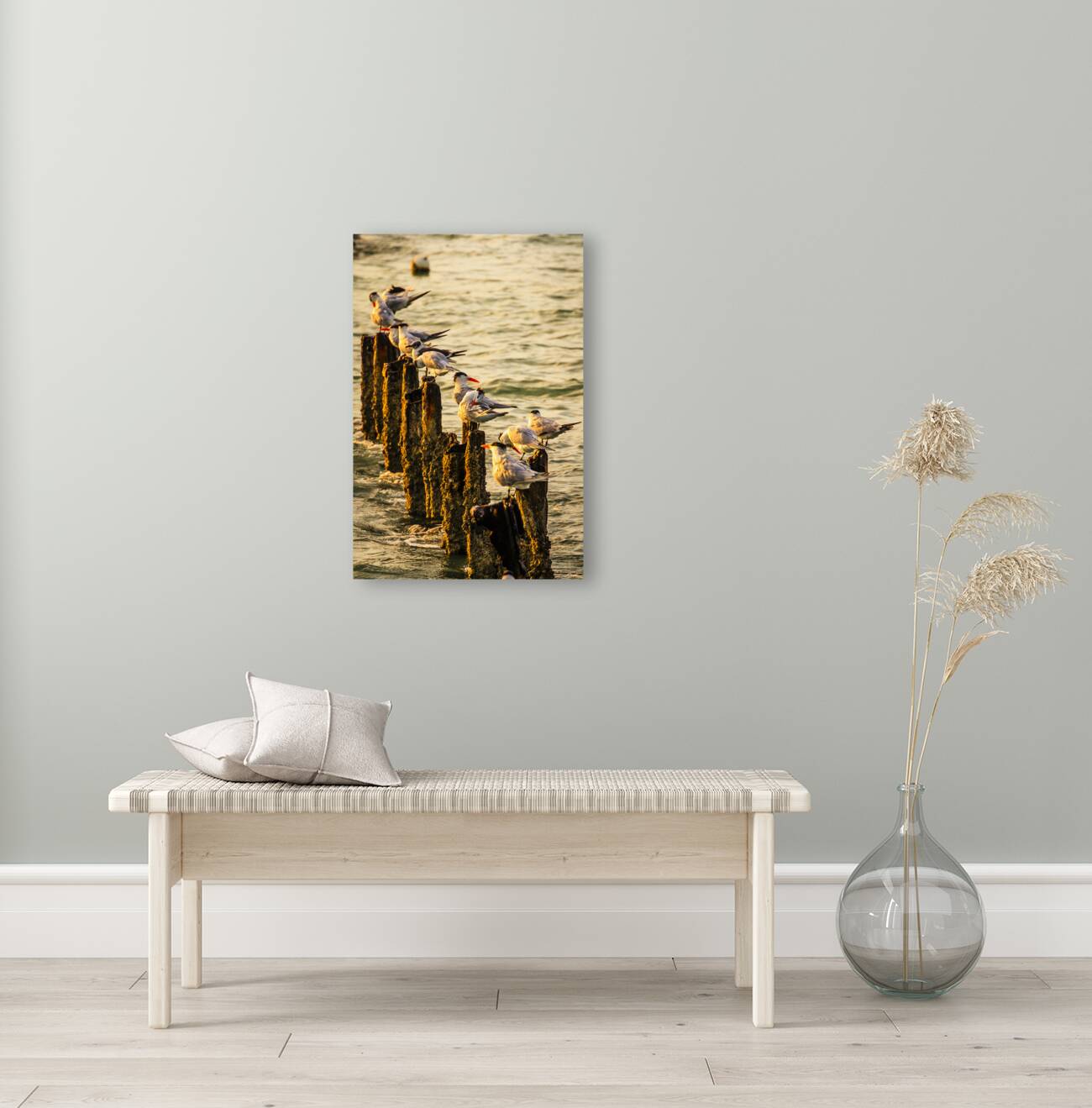 Birds at Sunrise Reproduction