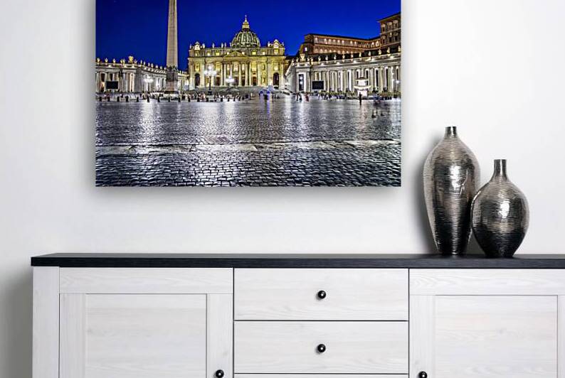 Rome ST Peters Basilica Night by Tono Chavez